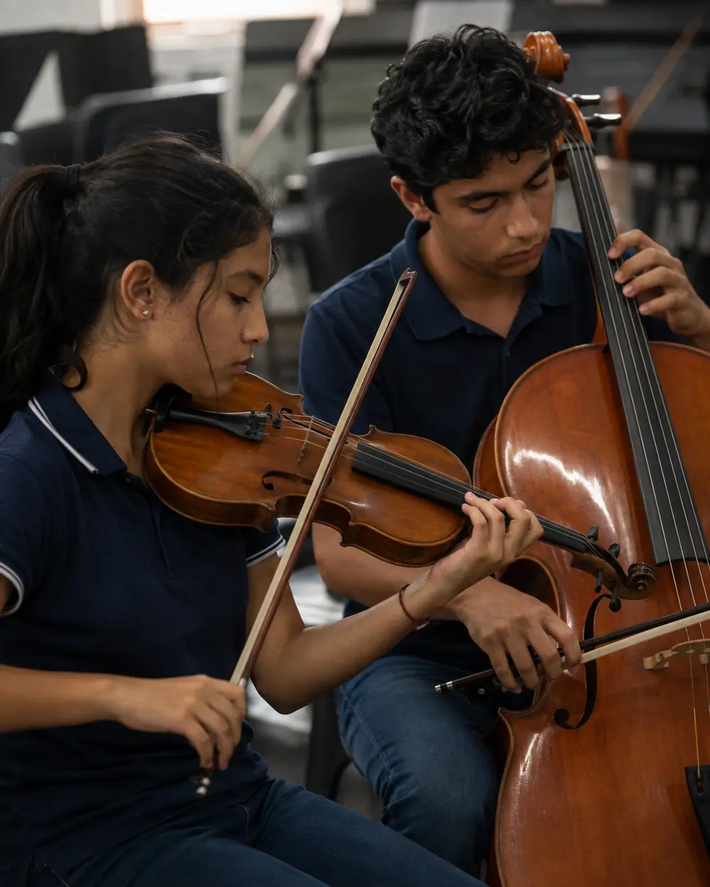 Estudiantes en práctica